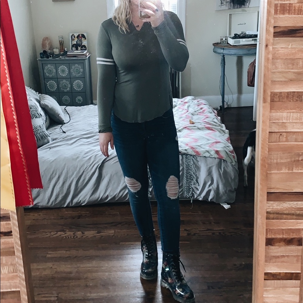 Olive Green Long Sleeve Shirt